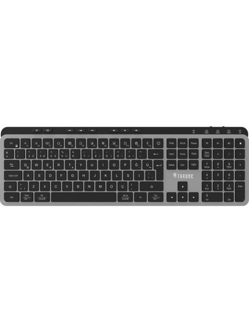 Elite K1 Sessiz Switch 110+8 Multimedya Tuşlu Windows & Macos Uyumlu Premium Alüminyum-Metal Kablosuz Ofis Klavyesi (2.4ghz + Çift Bluetooth Profili)