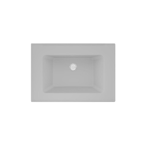 ZENITH 65 Etajerli Beyaz Granit Banyo Lavabosu 65x45