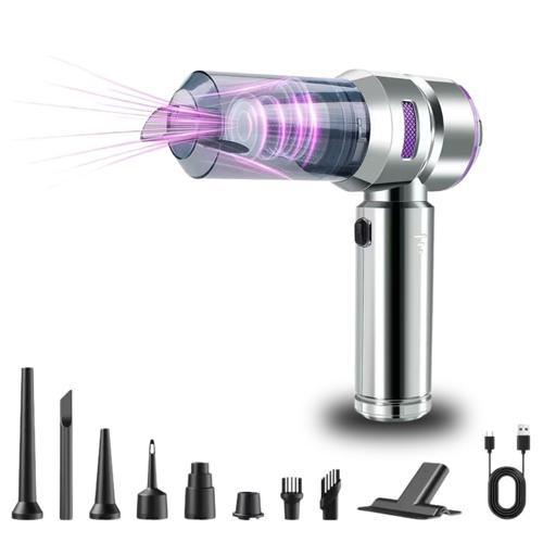 ® 9 Farklı Uçlu Kablosuz Şarjlı Araç İçi Süpürge – Wireless Destekli, Güçlü Emiş, Taşınabilir