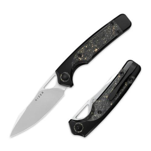 Ara | S45VN | Titanium & Carbon Fiber Gold Flake | Ki3729A1