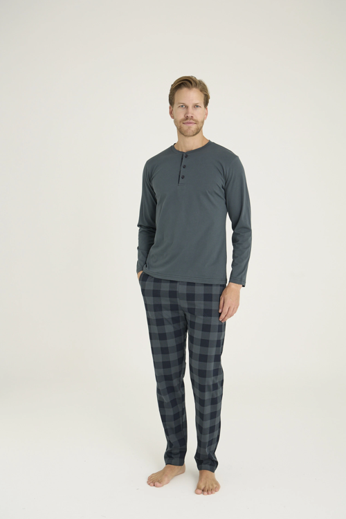 9221 Erkek Midi Yaka Pijama Takım