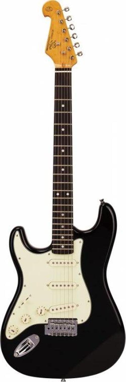 Stratocaster Solak Elektro Gitar (Sİyah)