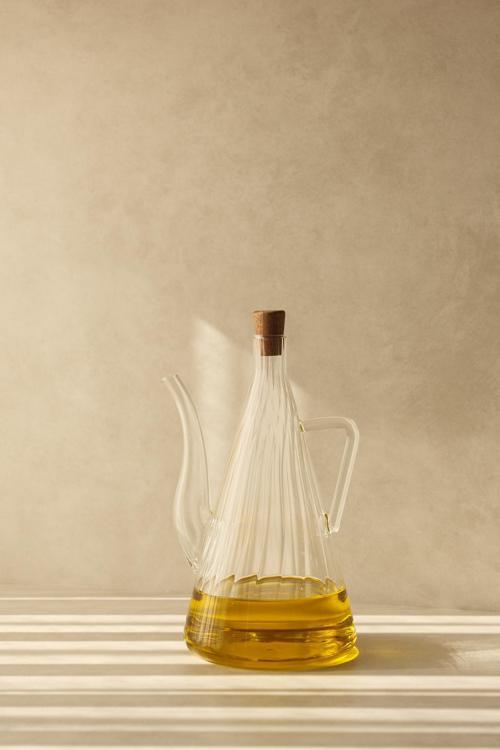 Akasya Tıpalı Çizgili Model İbrik Yağdanlık (750Ml)