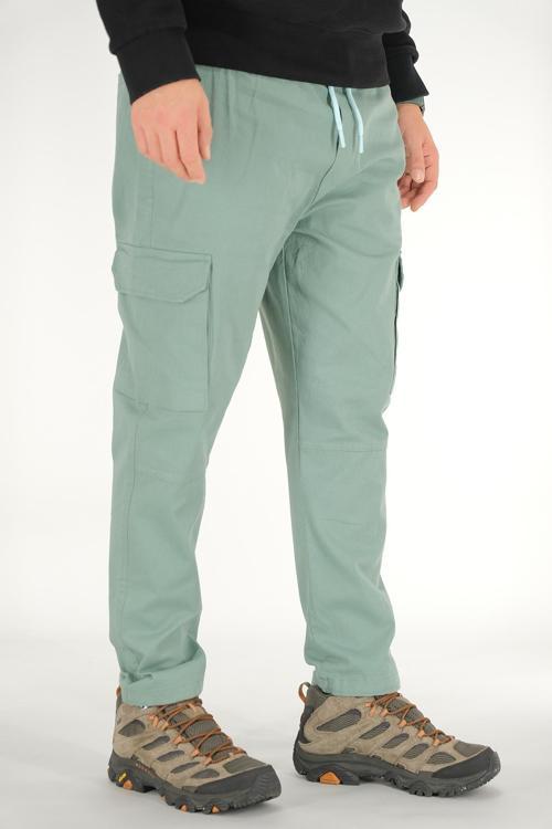 Erkek Kargo Pantolon Mint Rahat Kesim Lastikli İpli Bel