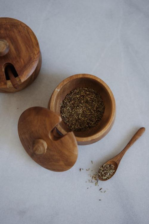 2'Li Akasya Kaşıklı Baharatlık