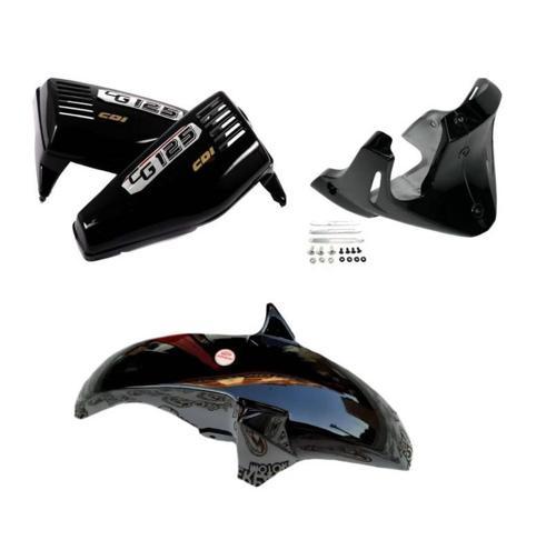 Cg Siyah Üçlü Set (Sakal-Çamurluk-Yankapak)