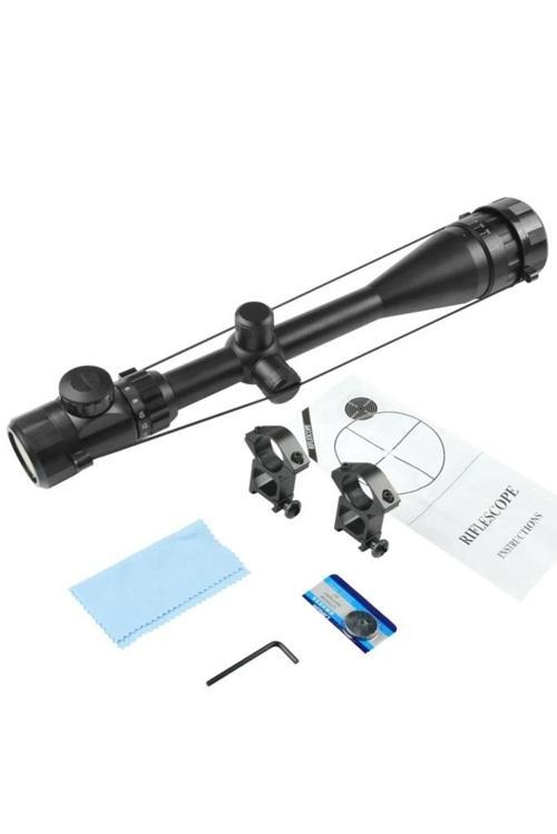 6-24x50 Aoe Tufek Dürbünü Çift Işık Kırmızı Yeşil Kaynaklı Zoomlu