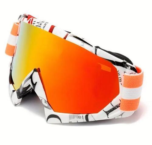 Kross Bisiklet Motosiklet Kask Gözlüğü Aynalı Gözlük Kayak Paten Gözlüğü Turuncu Renkli Gözlük 