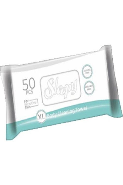 Hassas Ciltlere Özel Xl 50 Yaprak Vücut Temizleme Mendili X 6 Paket
