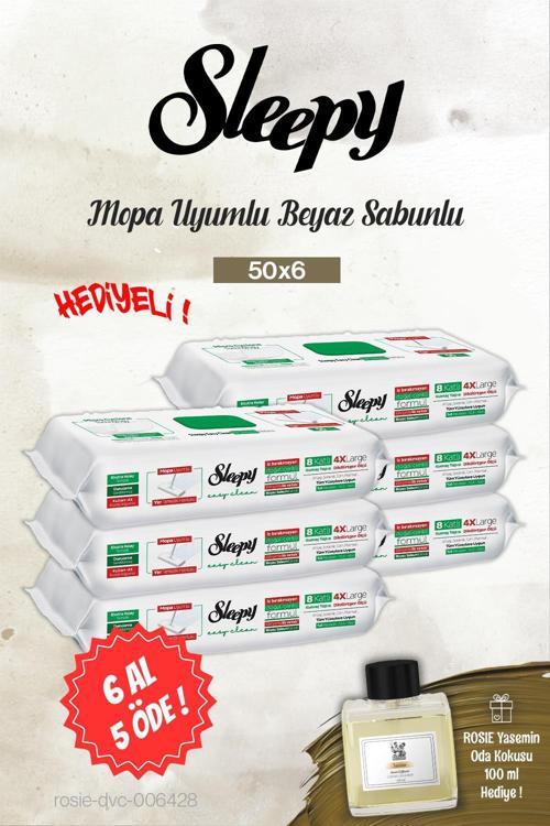 Mopa Uyumlu Beyaz Sabun 50'li 6 AL 5 ÖDE, Rosie Yasemin Oda Kokusu