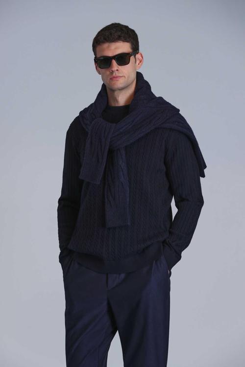 Right Erkek Kazak Lacivert