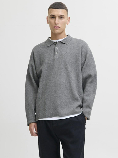 Jack Jones Blabradfort Relax Fit Polo Yaka Erkek Kazak 12285374