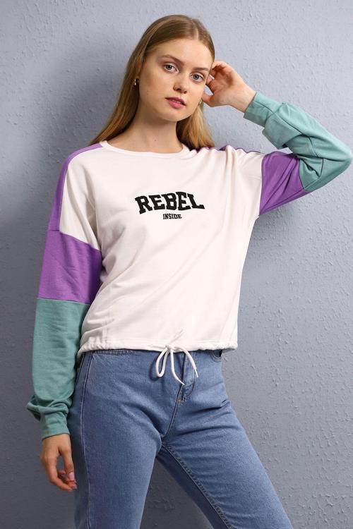 Gabria Kapşonlu Desenli Sweat