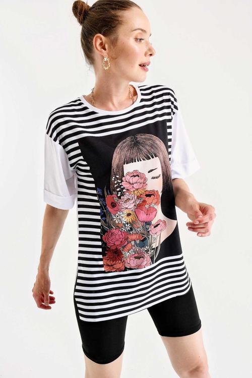 Gabria Kız Basklı T-shirt