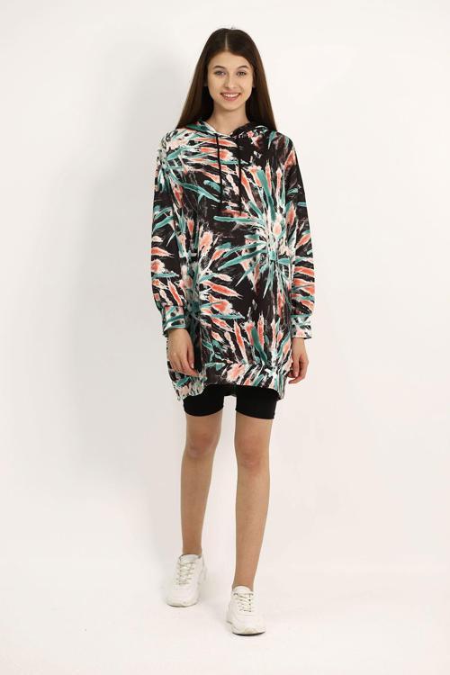 Gabria Kapşonlu Desenli Sweat