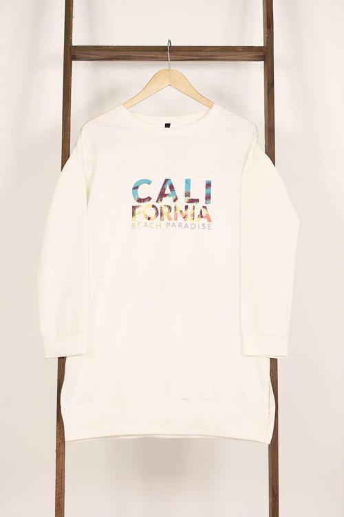 Gabria Baskılı Yan Yırtmaçlı Sweat