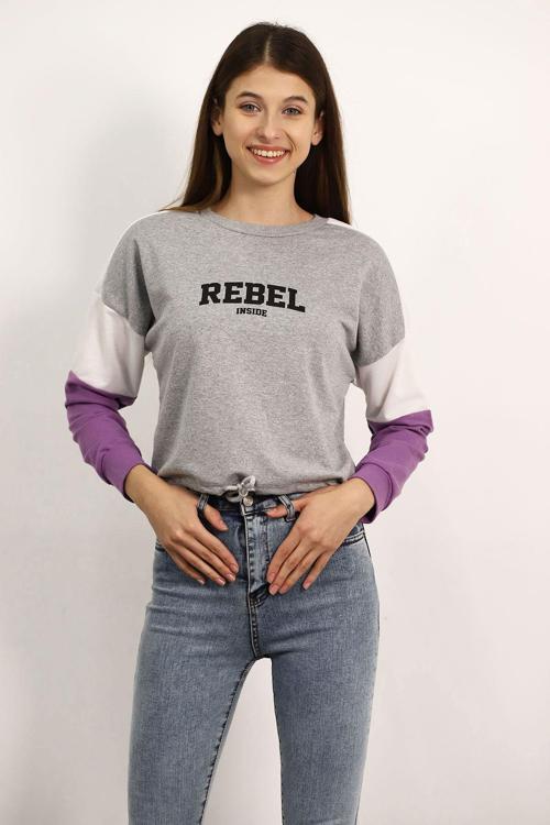 Gabria Kapşonlu Desenli Sweat