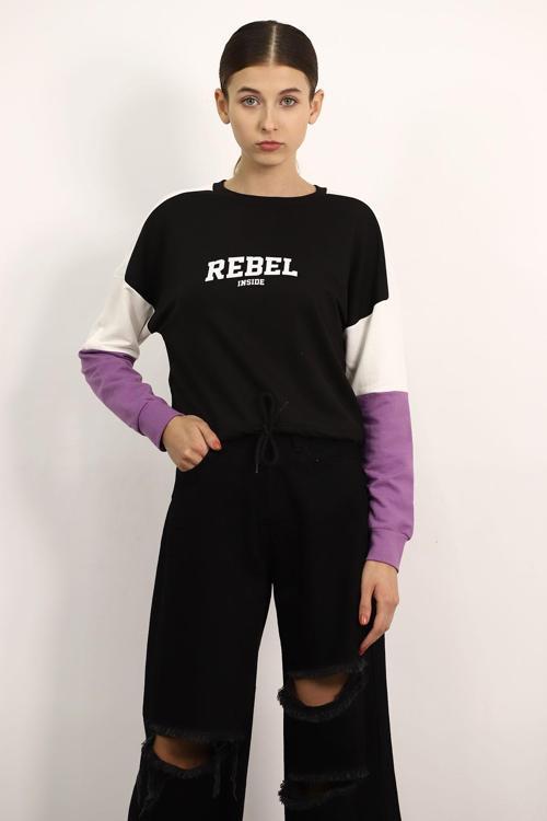 Gabria Kapşonlu Desenli Sweat