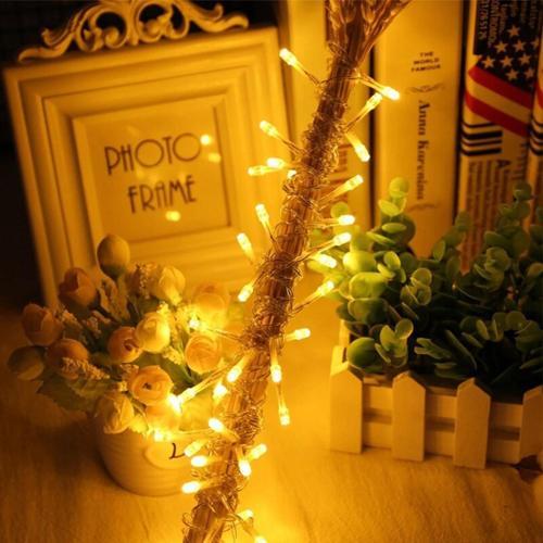 10 Metre 100 Ledli 8 Fonksiyonlu Dekoratif Lambader Sarı Lamba (5365)