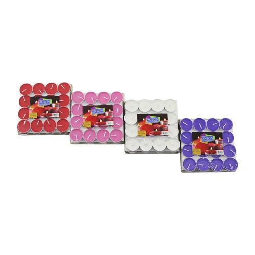 32PCS RENKLİ TEA LİGHT YUVARLAK MUM MİX - HERHANGİ BİR RENK GÖNDERİLİR (5365)