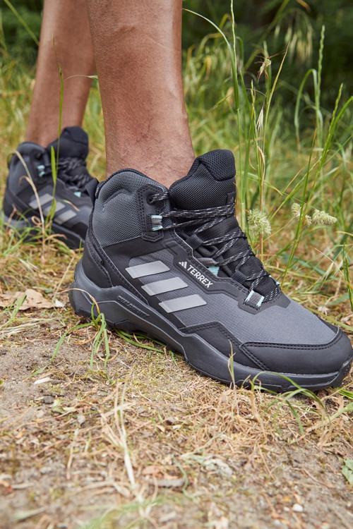Terrex AX4 Mid Gro Tex Hiking Continental Sneaker Gore Tex Su Geçirmez Bilekli Sneaker Siyah Gri