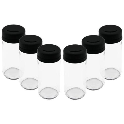 6 PCS CAM - 225ML BAHARATLIK - TUZLUK PLASTİK KAPAK (5365)