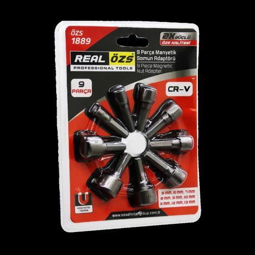 9  PARÇA   - 5-13 MM MANYETİK SOMUN SÖKME - ÇATI ADAPTÖRÜ (5365)
