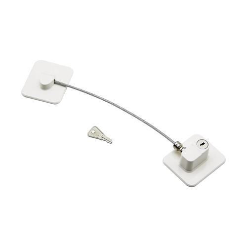 BEYAZ PLAKA   HALATLI  EMNİYET KİLİT  5X6CM YAPIŞKANLI MONTAJ=2PCS PLAKA   HALAT=18.8CM (5365)