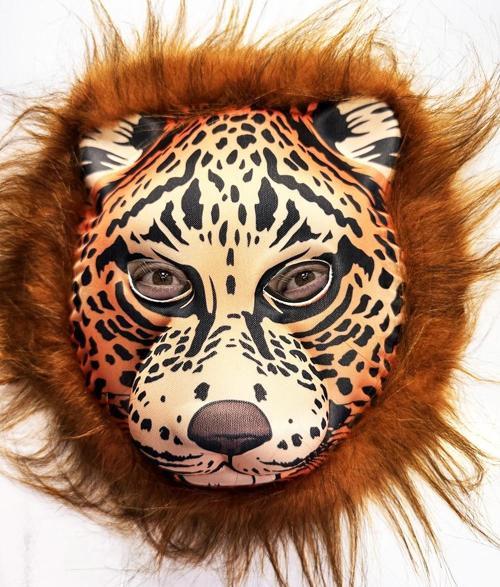 Kahverengi Saçlı Yeleli Aslan Maskesi Eva Mega Peluş 37 No (5365)