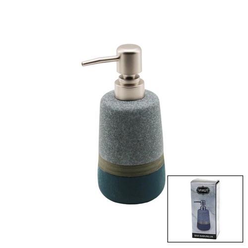 OKYANUS MAVİ - GRİ - KAHVE - MAT DESEN SERAMİK SIVI SABUNLUK (5365)