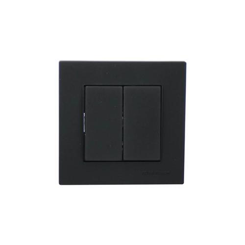 MUTLUSAN RİTA-2220 402 0284 POŞETLİ SİYAH - KOMÜTATÖR - 2Lİ ANAHTAR PRİZ VİDALI - ÇERÇEVELİ (5365)