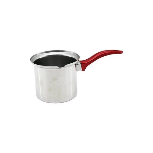 NO-4  ÇELİK CEZVE  KIRMIZI KULP (5365)