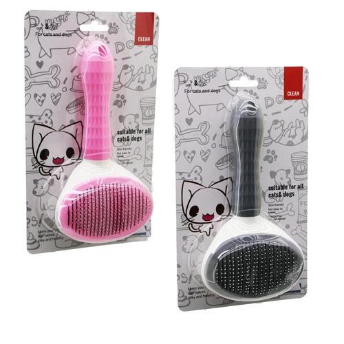 PRATİK PET TÜY FIRÇASI KEDİ - KÖPEK TARAK - TEMİZLİK FIRÇASI BAS=TARAK TEMİZLE TUŞLU PET SHOP (5365)