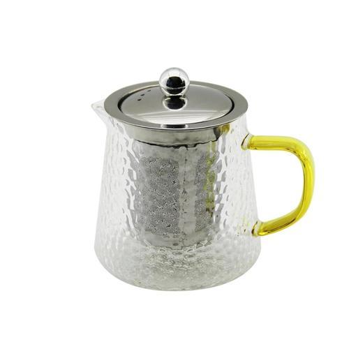 YUVARLAK KABARTMALI - BOROSİLİKAT  CAM DEMLİK 550ML (5365)