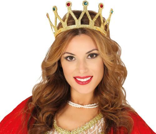 Rönesans Kostümlü Kraliyet Ortaçağ Altın Gold Kraliçe Prenses Tacı (5365)