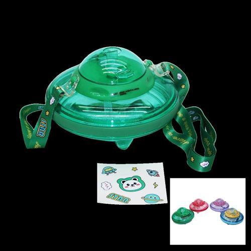 UFO MODELİ RENKLİ MİKA KRİSTAL SULUK MATARA PİPETLİ - TAŞIMA ASKILI 550ML ( HERHANGİ BİR RENK  GÖNDE