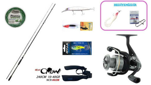 Fujin New Crow 240 cm 10–40 gr & Okuma Revenger RV-40 Spin Seti