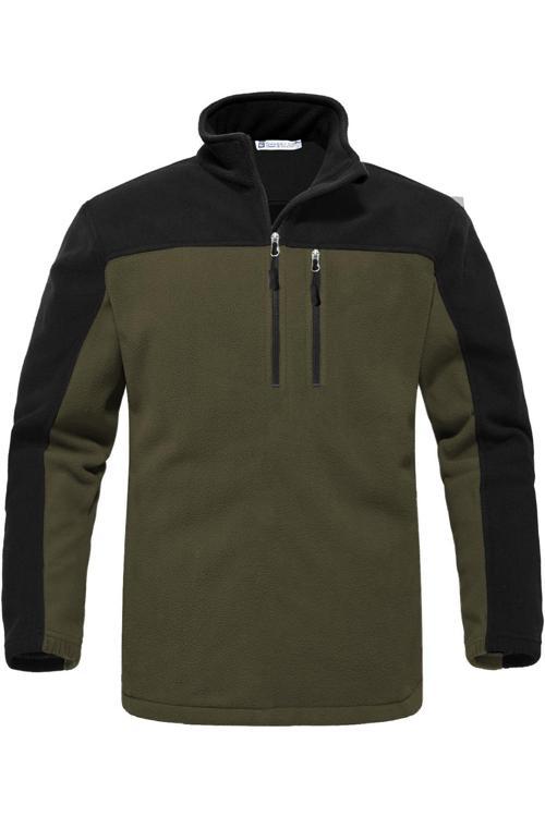 Erkek Mountain Windproof Yarım Fermuarlı Cepli Polar
