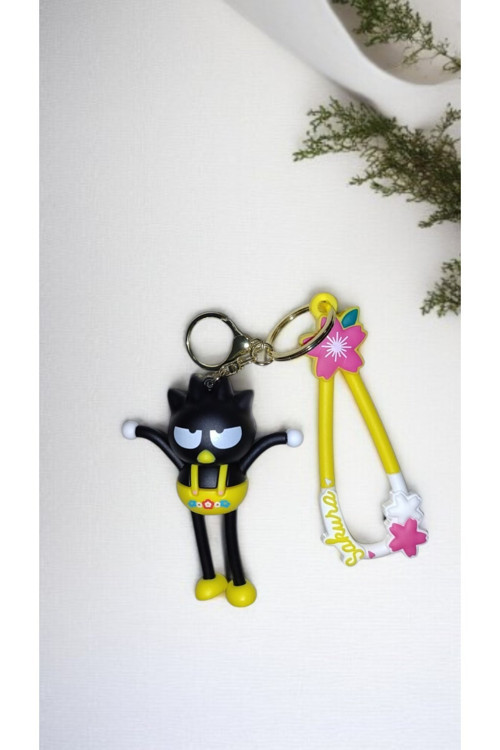 3D Büyük Boy Sevimli Karakter Kara Kedi Anahtarlık Ve Çanta Aksesuar