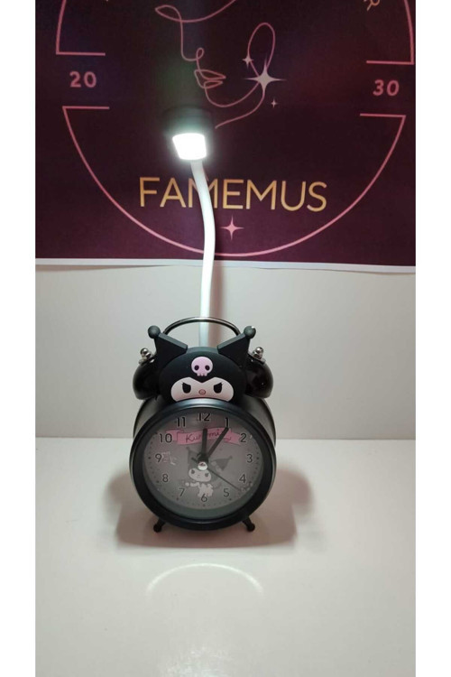 Kuromi Hem Gece Lambası Hem Çalarsaat