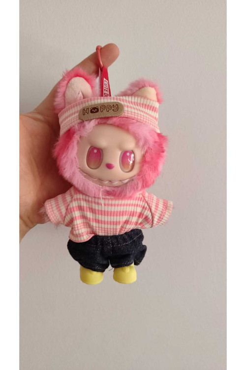 Elbiseli Labubu Peluş Oyuncak 17 Cm Görseldeki Gibi Birebir Gelmektedir