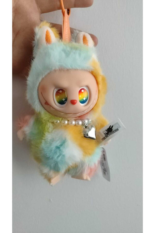 Labubu Kolyeli Model 17 Cm Peluş Görsel İle Birebir Özel Kutusunda Gelmektedir
