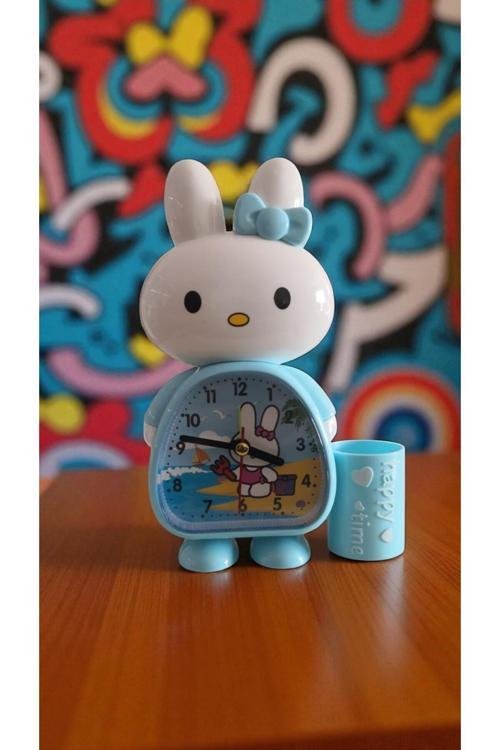 Hello Kitty Masa Üzeri Hem Çalar Saat Ve Kalemlik Boyut 20 Cm