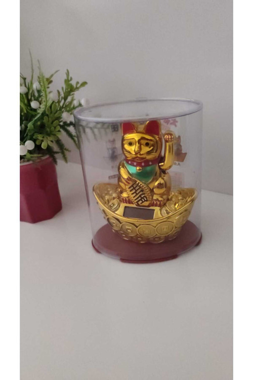 Kol Sallayan Sarı Kedi Ürün Boyutu 12 Cm
