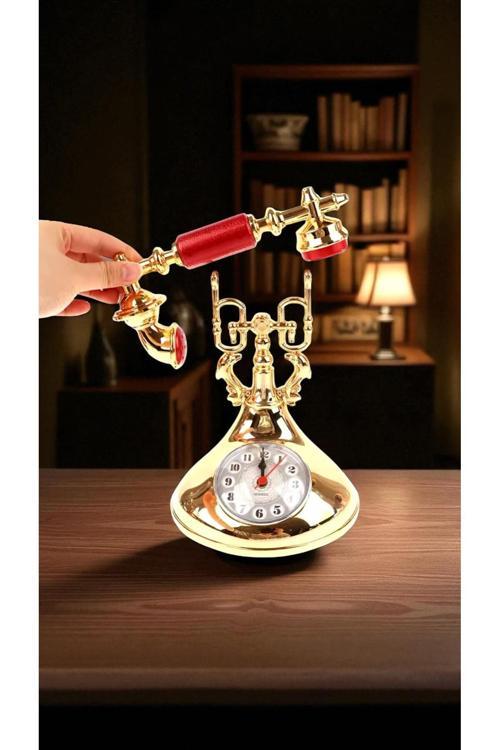 Lüks Retro Telefon Çalar Saat. 20 Cm Boyut