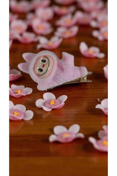 Labubu Model Çocuk Pens Toka Pembe Renk 8Cm