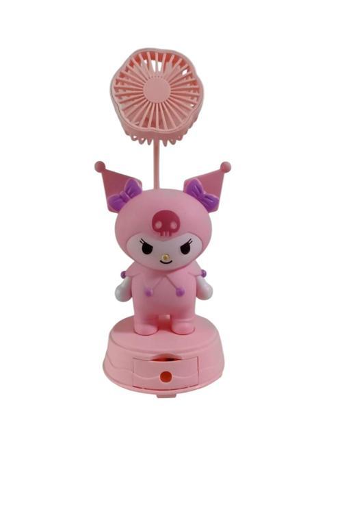 Kuromi Temalı Masa Üstü Vantilatör Hediyelik Eşya Pembe Renk