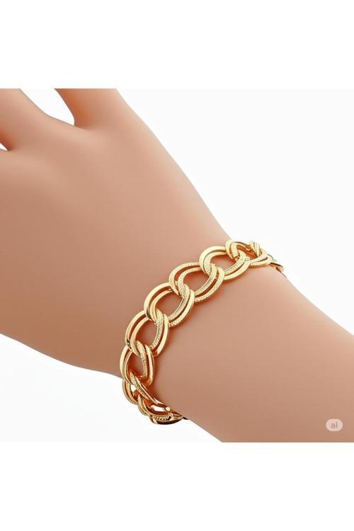 Sevgililer Ve Özel Günlere Özel Zincir Model Gold Kadın Bileklik