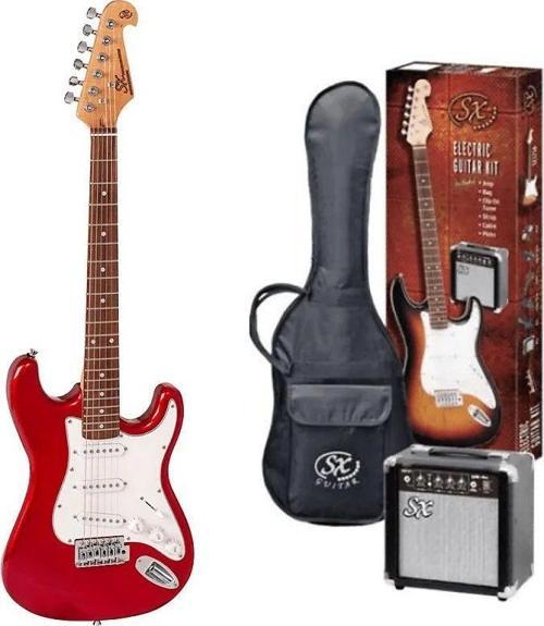 SE1 SK 3/4 CAR Elektro Gitar Seti (Candy Apple Red)