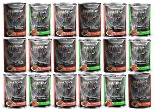 Somon-Kuzu-Biftek Aromalı Karışık Yetiskin Kedi Konservesi 400gr*18 Adet